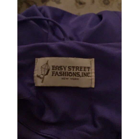 Vintage 70 s Maxi Dress, Purple,Empire Waist W/Floral ,Fairy - Picture 4 of 5